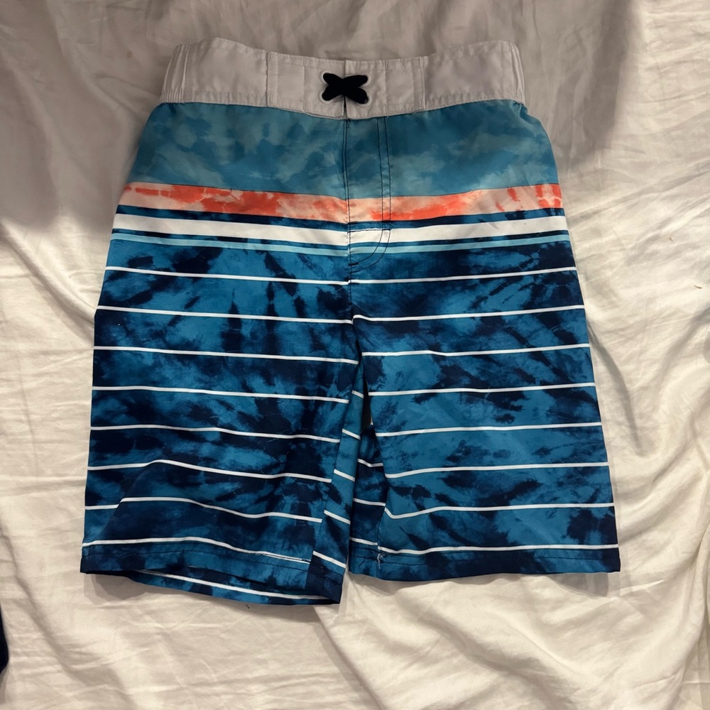 $5 - George Blue and White Kids Swim Trunks
